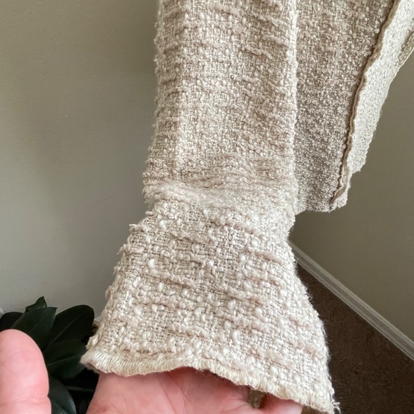 CAbi Cream woven The Estate Chenille Double Breasted jacket moto SMALL - Picture 8 of 15